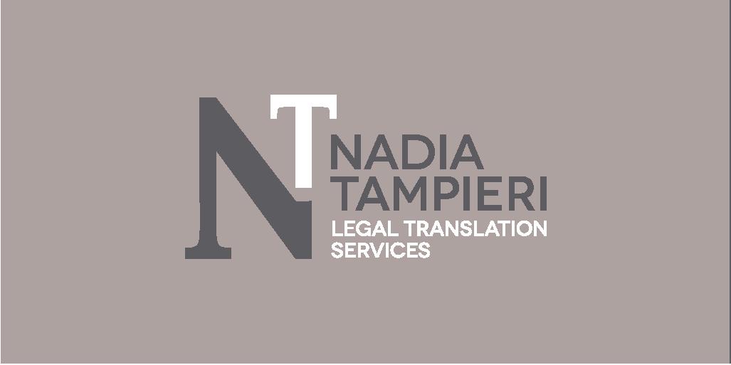nadia tampieri servizi di traduzione legale, biglietto da visita con logo N T